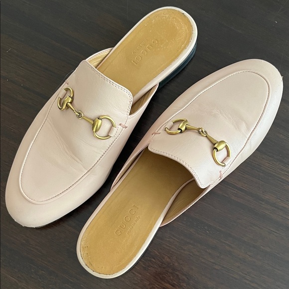 Gucci Princetown Leather Loafers with Gold Hardware - Picture 1 of 10